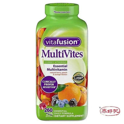美國VitaFusion 男女復合維生素礦物質軟糖260粒